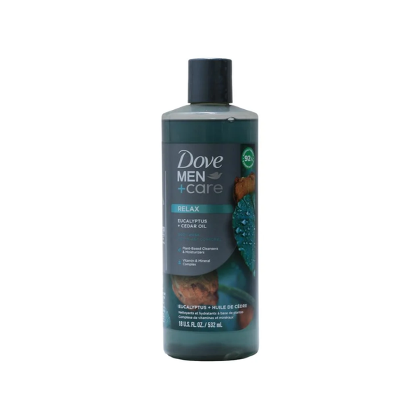 Dove Men+Care Eucalyptus and Sidr Oil Shower Gel, Moisturizing, 532 ml