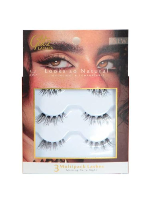 Glitz Natural Hair Eyelashes - 100% Natural Hair, Reusable