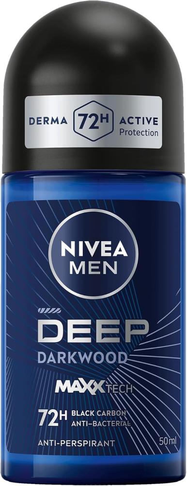 Roll On Deodorant For Men Active Carbon Deep Nivea 50ml