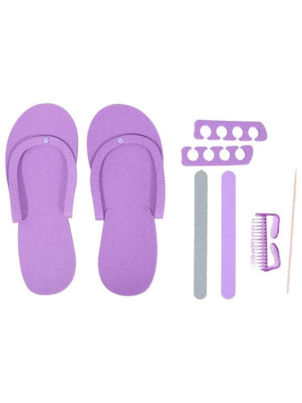 Pedicure Set Professional Salon System Complete Kit Purple Home Foot Care