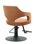 Salon System New York Style Haircut Chair Cappuccino with Black Base