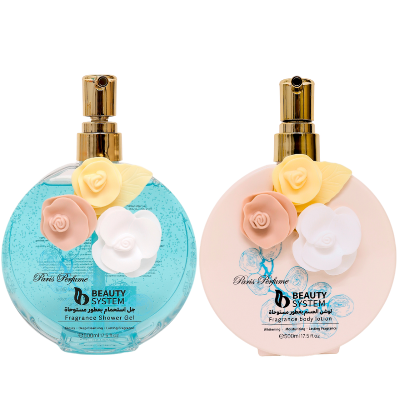 Beauty System Blue Lotion and Shower Gel Set - 500ml + 500ml