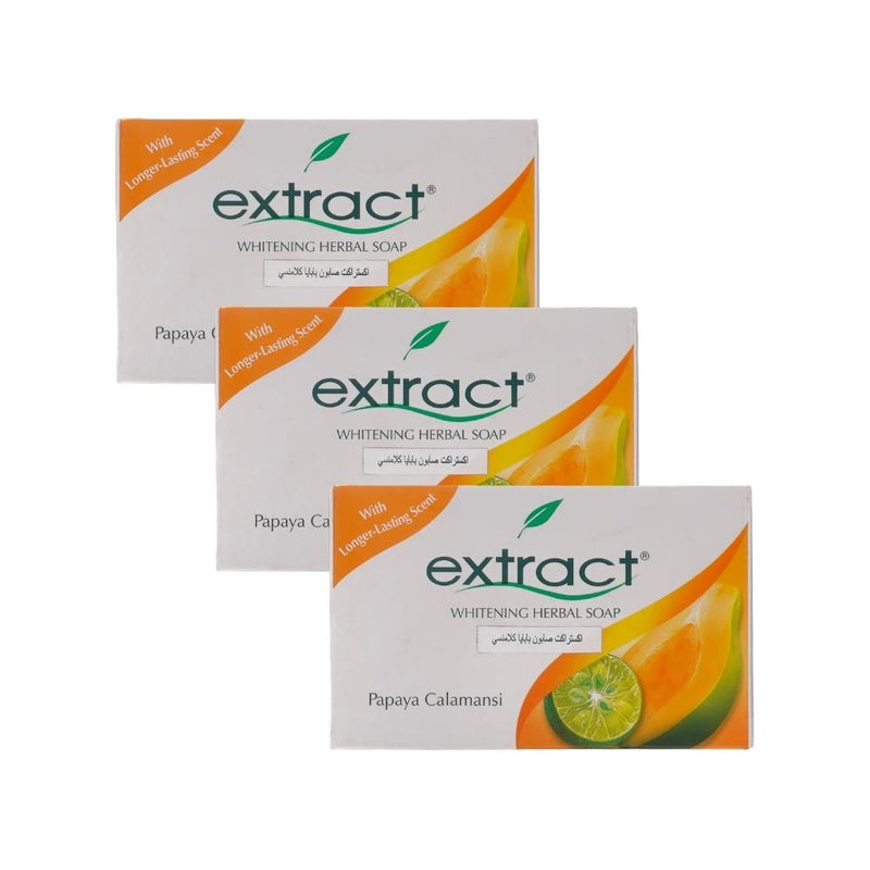 Extract Papaya and Calamansi Face and Body Soap 3 x 125g