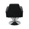 Salon System Hair Styling Chair Black Faux Leather Chrome Base