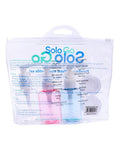 Travel Toiletry Kit with Bottles Empty Travel Containers Solo Go 6 Piece Set