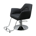 Salon System Gigi Women's Hairdressing Chair - Black Faux Leather, Hydraulic