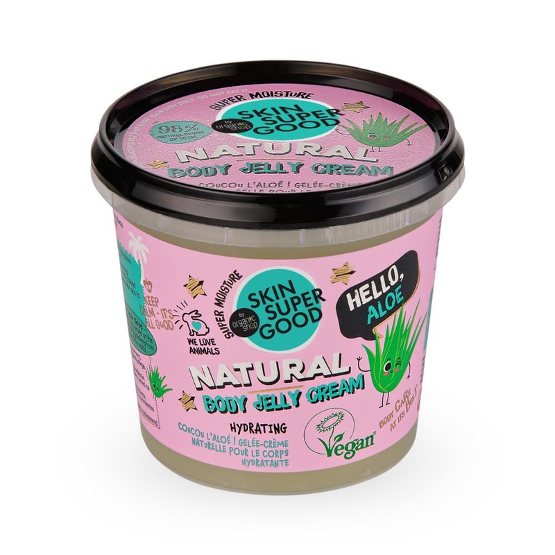 Body Jelly Cream Aloe Vera Natural Hydration Organic Shop 360ml