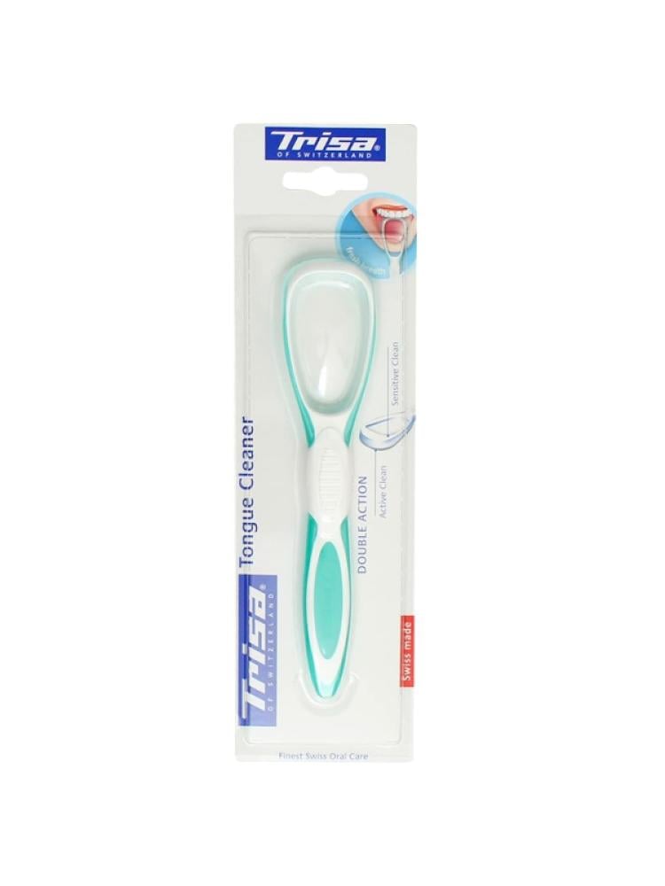 Tongue Cleaner for Adults Oral Hygiene Blue Trisa 1 Piece