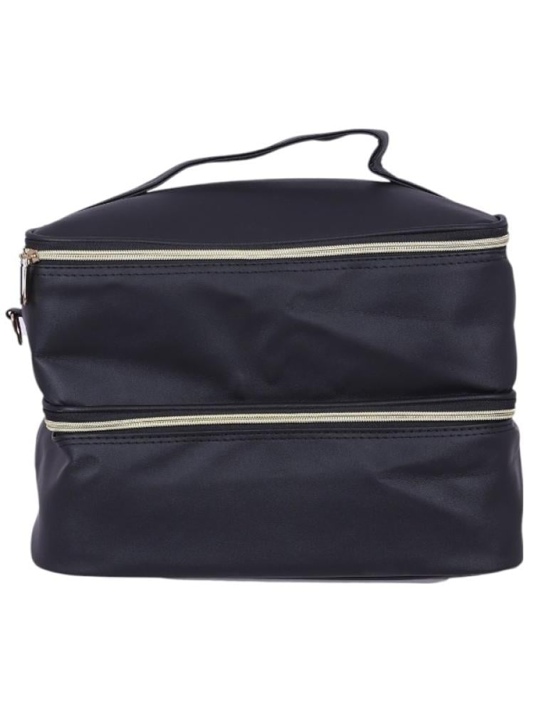 Salon System Black Makeup Bag with Gold Ribbon - BK24-494