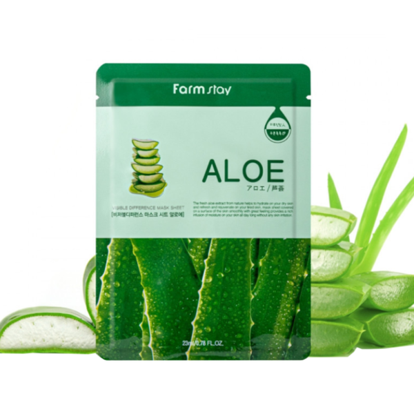 Farm Stay Aloe Vera Sheet Mask, Hydrating Face Mask, 23ml
