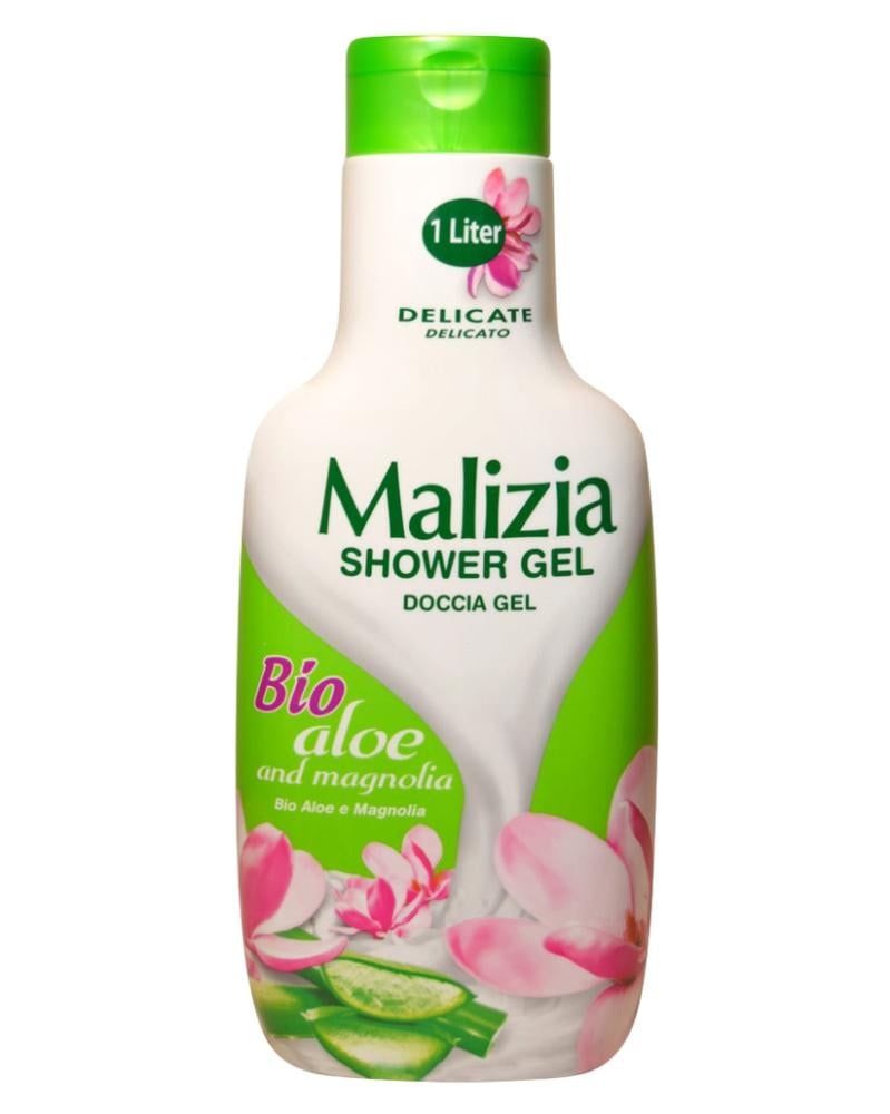 Bio Aloe Vera And Magnolia Shower Gel Natural Moisturising Formula Malizia 1000m