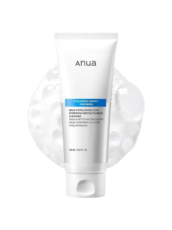 Anua Gentle Hydrating Foaming Cleanser - Hyaluronic Acid, Panthenol, Zinc - 150ml