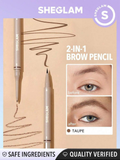 SHEGLAM BROWS ON DEMAND 2-IN-1 BROW PENCIL, TAUPE