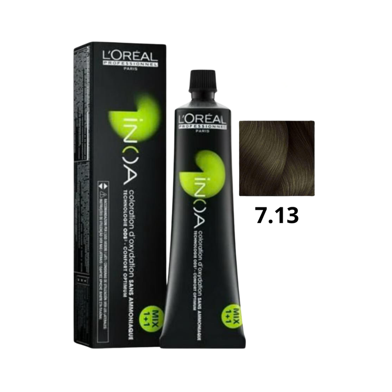 L'Oreal Paris Permanent Hair Color, Ammonia-Free, Ash Golden Blonde 7.13, 60g