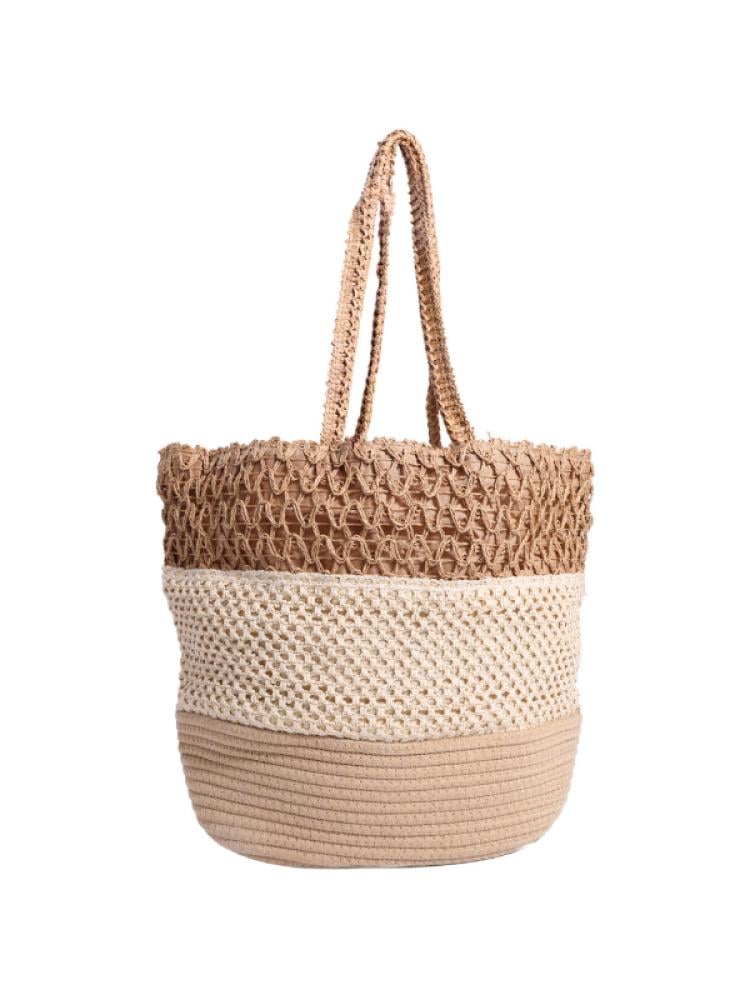 Women's Straw Handbag Lightweight Summer Elegant Natural Design 1-Piece