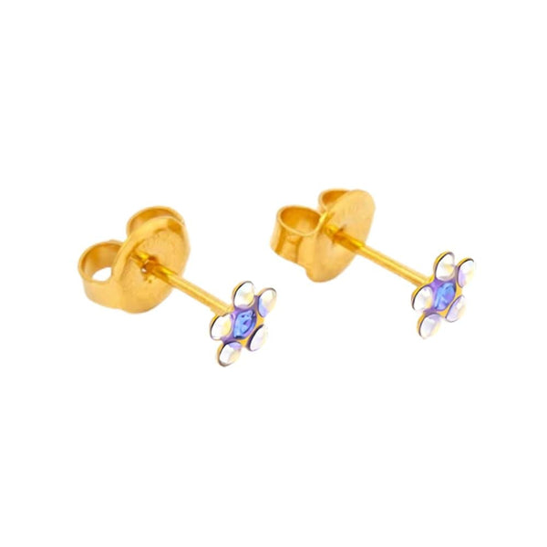 Studex Medical Zircon Stud Earrings Nickel-Free Gold-Plated
