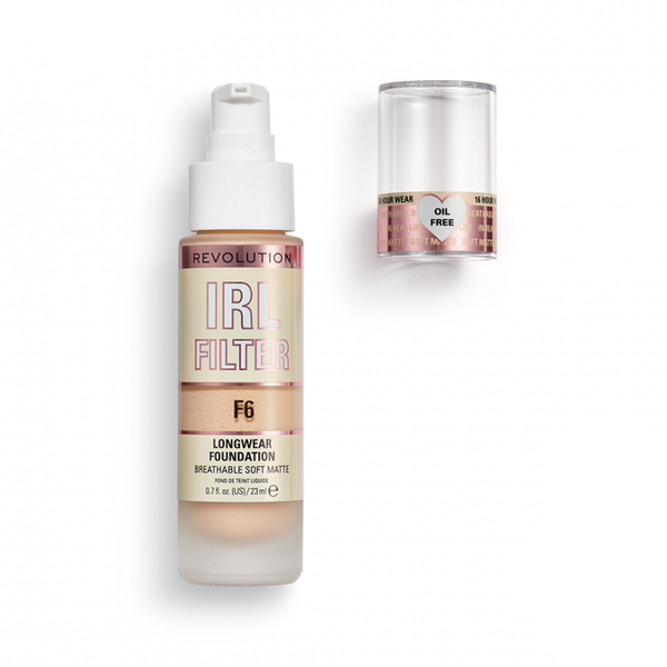 Revolution F6 Long Wear Filter IRL Foundation, Niacinamide, Matte, 23ml