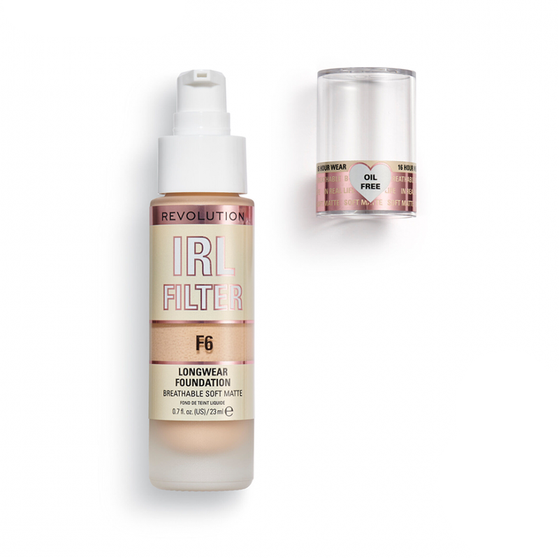Revolution F6 Long Wear Filter IRL Foundation, Niacinamide, Matte, 23ml
