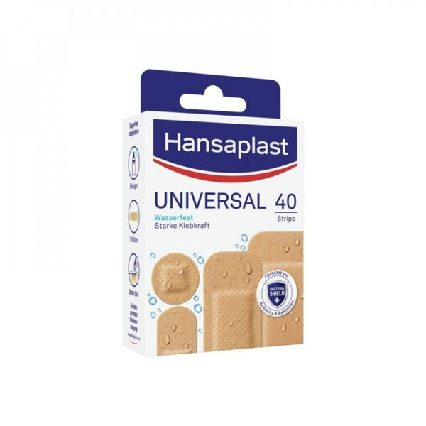 Hansaplast Waterproof Wound Plasters, Extra Strong Adhesive, 40 Count