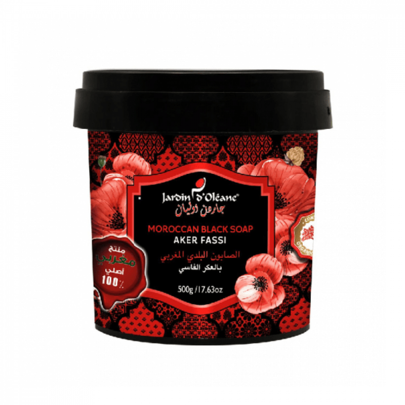 Jardin Oleane Moroccan Soap with Aker Fassi, Exfoliating, 500g