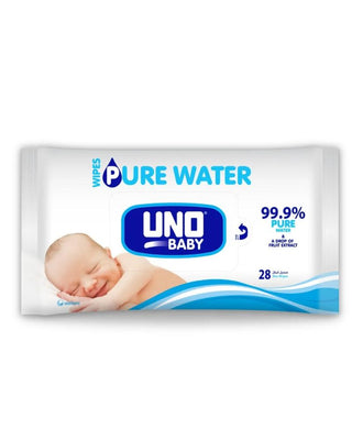 Uno Baby Pure Water Wipes - Gentle Cleansing & Sensitive Skin - 24 Pcs