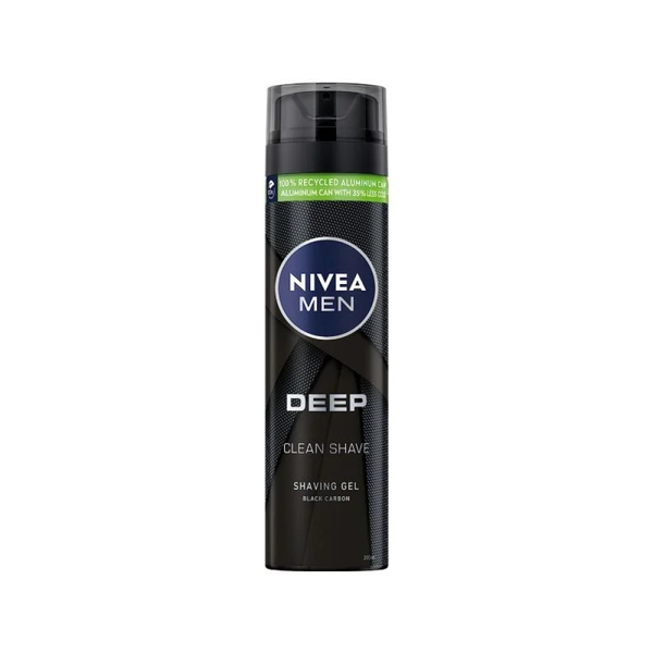 Nivea Deep Shave Gel with Black Carbon & Ultra Glide Technology, 200ml