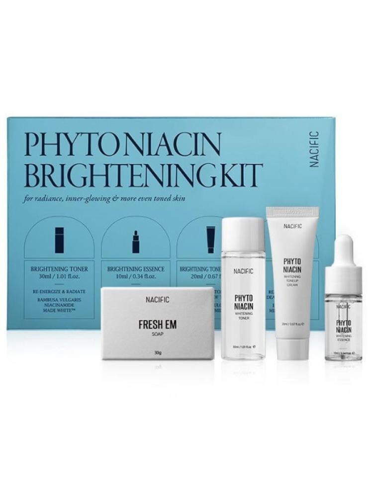 Nacific Phyto Niacin Brightening Kit with Niacinamide and Bamboo Extract, 4 Pieces