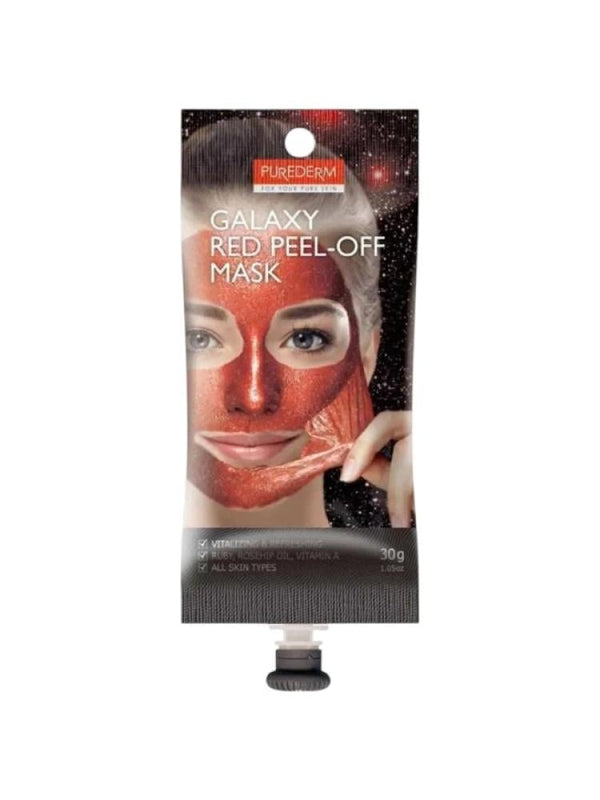 Peel-Off Face Mask with Ruby and Rosehip Oil by Purederm 30g