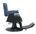 Salon System Men's Barber Chair - Dark Blue & Black Iron