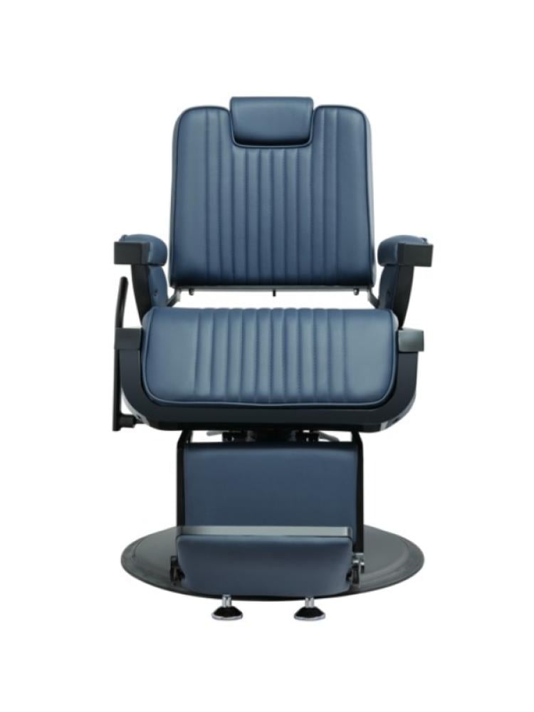 Salon System Men's Barber Chair - Dark Blue & Black Iron