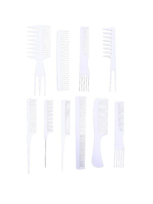 Salon System Comb Set 10 Pieces Styling Sectioning Detangling