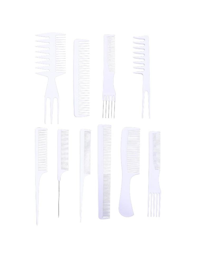 Salon System Comb Set 10 Pieces Styling Sectioning Detangling