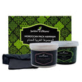 Moroccan Bath Ritual Set with Olive Oil and Ghassoul Clay - Jardin d'Olean 3pc