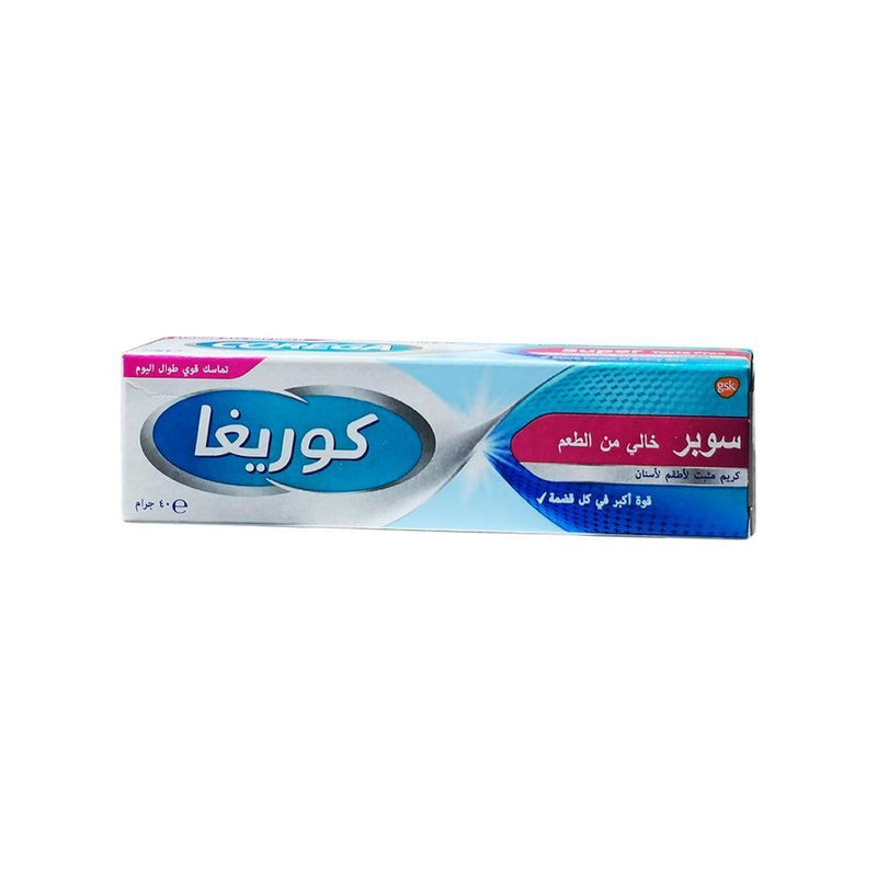 Super Poligrip Denture Adhesive Cream Strong Hold Flavor-Free Corega 40g