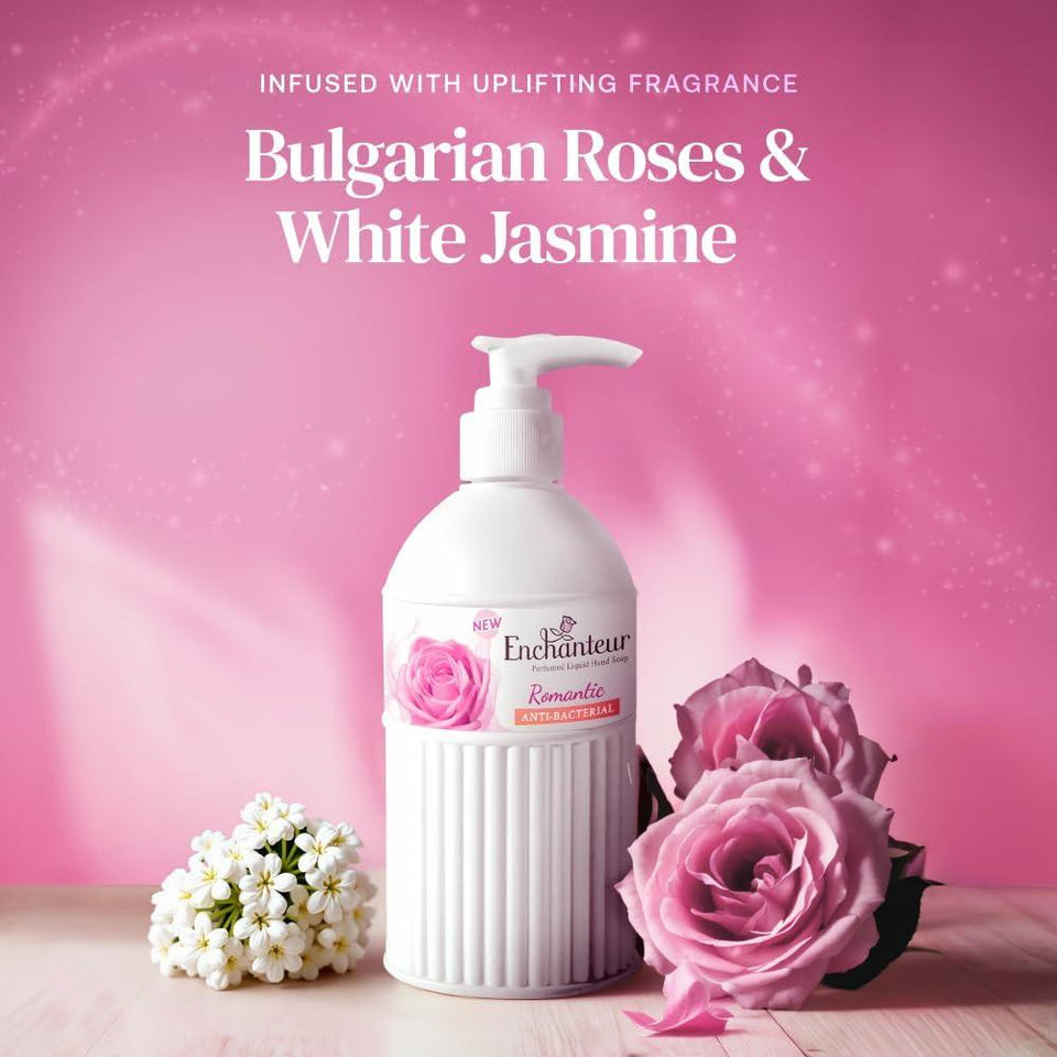 Enchanteur Antibacterial Liquid Hand Soap Romantic Floral Scent Cleansing 300ml