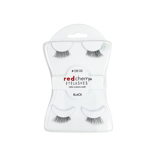 Buy False Eyelashes Natural Look DS 03 Black Red Cherry 2 Pairs