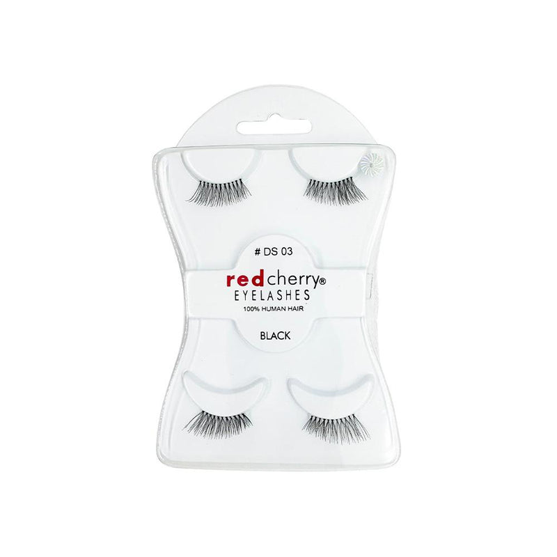Buy False Eyelashes Natural Look DS 03 Black Red Cherry 2 Pairs