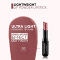 Flormar Lip Powder Lipstick, 009 Fall Rose, Velvety Finish, 3g
