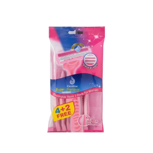 Women's Razor Blades 3-Blade Sensitive Skin Careline 4+2 Pack