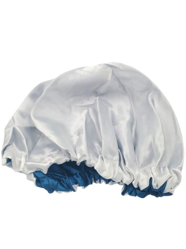 Hair System Satin Sleep Cap - Double Layered Silk, Gray