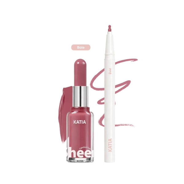 Katia Lip Kit Eve Liquid Lip Liner and Creamy Lipstick Shade 01 Bold