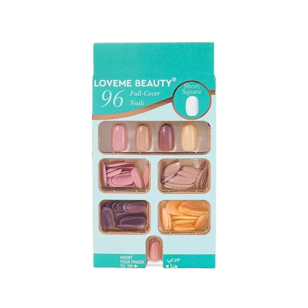 Love Me Beauty Artificial Nails, 96 Piece Set, Assorted Sizes