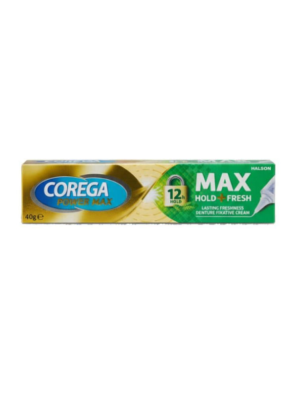 Corega Powermax Flavor-Free Denture Fixative Cream - 40g
