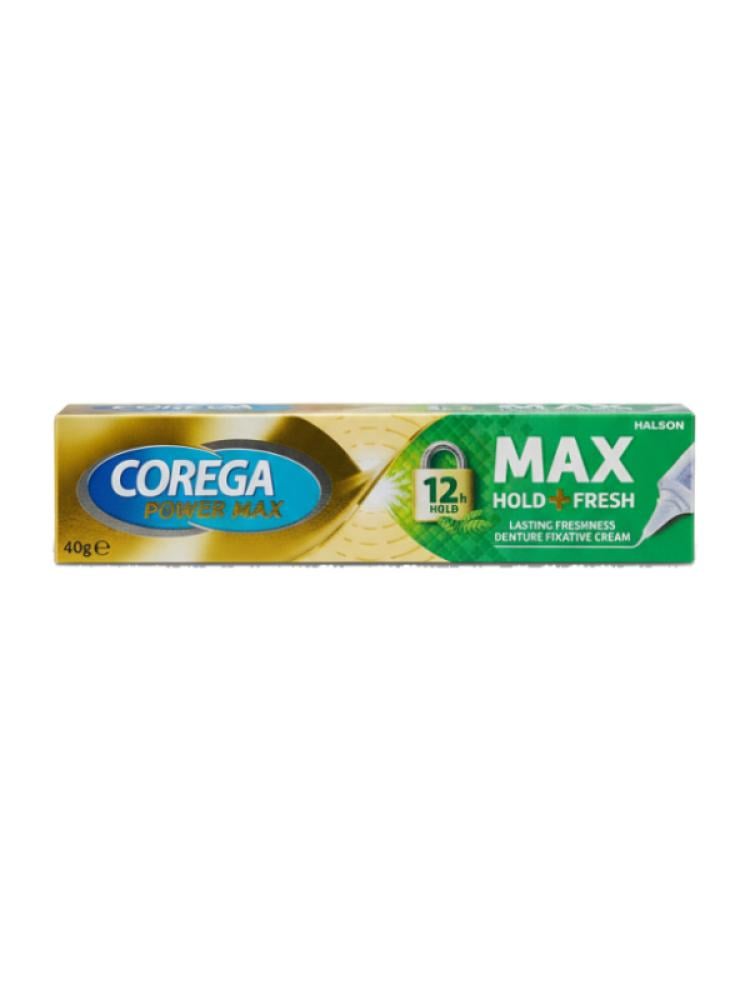 Corega Powermax Flavor-Free Denture Fixative Cream - 40g