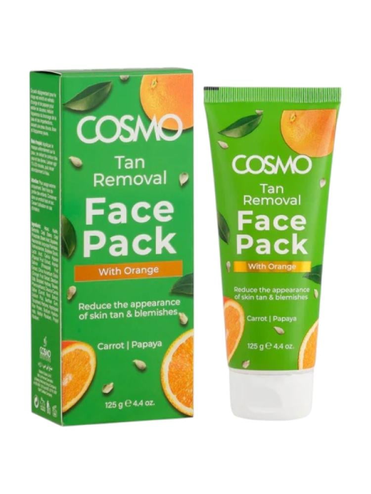 Cosmo Tan Removal Face Pack with Orange, Papaya, and Carrot, 125ml