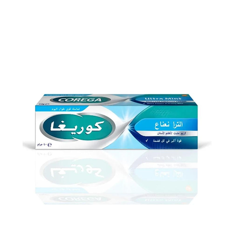 Denture Adhesive Cream Ultra Mint Strong Hold Zinc-Free Corega 40g