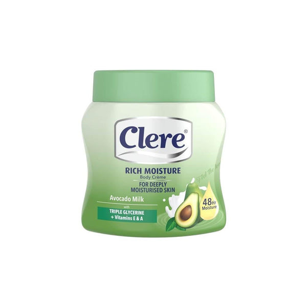 Top Rated Body Cream Avocado Milk Triple Glycerine Clere 500ml