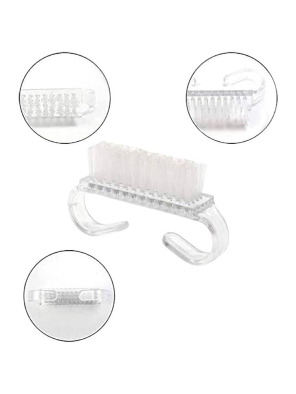 Salon System Manicure and Pedicure Cleaning Brushes - 50 Pieces | Clear