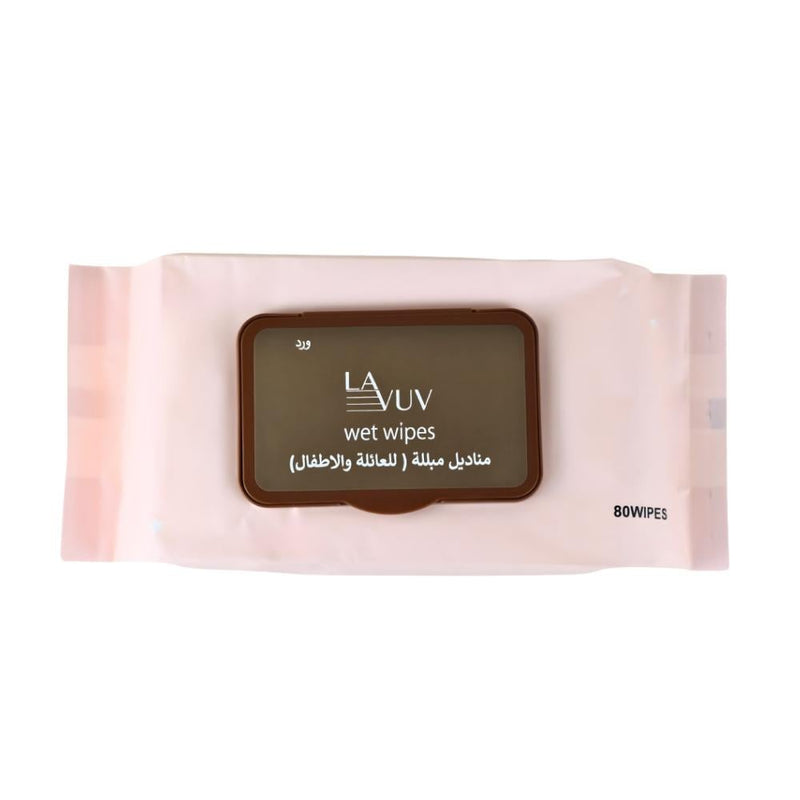 Lavuv Family & Baby Wet Wipes, Rose Scented, 80 Count
