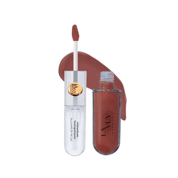 Lavuv Liquid Lipstick and Ultra Shine Lip Gloss Duo, 16-Hour Wear, 215